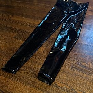 BlackMilk NWT wet look leggings SZS lined - 2 fabrics outer & inner leg